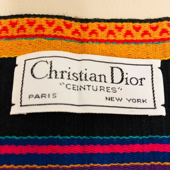 RARE! vintage CHRISTIAN DIOR hand loomed BELT - Picture 2 of 8